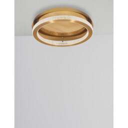 Fiore Integrated LED Semi Flush Light Antique Gold Brass Aluminium LED 60W 3530Lm 3000K - thumbnail 3