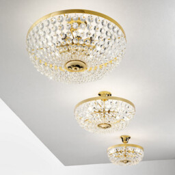 Valerie Classic Ceiling Light Polished Gold, 8x E14 - thumbnail 2
