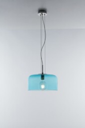 Gibus Glass Dome Ceiling Pendant, Blue, E27