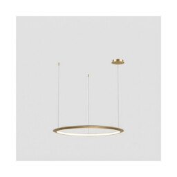 Circular Inward Recessed 92cm Integrated LED Pendant Ceiling Light Gold 53W 4000K 0-10V Dimming