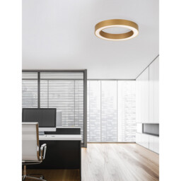Morbido Integrated LED Semi Flush Light Brass Gold Aluminium LED 50W 3317Lm 2700K - 4000K - thumbnail 2