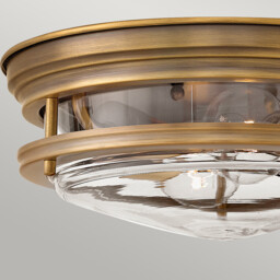 Hinkley Hadrian 2 Light Flush Mount Brushed Bronze with Glass IP44 - thumbnail 2