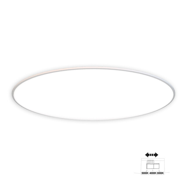 Slim CCT Ceiling 46cm Round, 50W LED, On Board CCT Switch 3000/4000/5000K, 4150lm, White, 3yrs Warranty - image 1