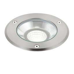 Hoxton Outdoor Recessed Ground Light Cool White IP67 10.5W Matt Black Paint & Brushed Stainless Steel - thumbnail 5