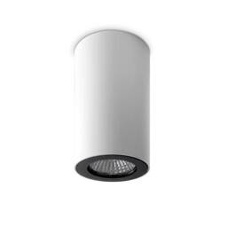 Pipe 1 Light Round Surface Mounted Downlight White, Black, GU10 - thumbnail 1