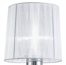 Louise Wall Lamp 1 Light E27 with White Shade Polished Chrome, Clear Crystal - thumbnail 3