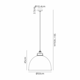Carmel Xtra Large Ceiling Pendant, E27, Graphite, Satin Nickel, Silver - thumbnail 2