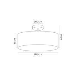 Baymont Polished Chrome 3 Light E27 Drop Flush, With 45cm x 15cm Faux Silk Shade, Black - thumbnail 3