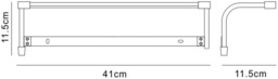 Sisley Wall Lamp 6W LED Chrome IP44 4000K, 420lm, Silver, Frosted Acrylic, Polished Chrome - thumbnail 2