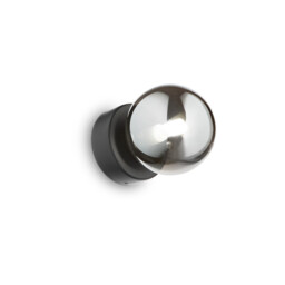 PERLAGE Wall Lamp Black, With Glass Shade