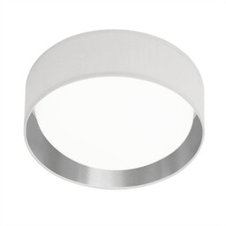 Gianna Integrated LED 1 Light Flush Ceiling Light White, Silver - thumbnail 1