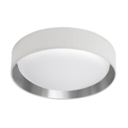 Gianna Integrated LED 1 Light Flush Ceiling Light White, Silver - thumbnail 2
