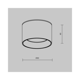 Vega Surface Mounted Downlight Black And Matte Gold 3000K 580lm - thumbnail 2