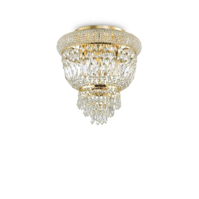 Dubai 3 Light Ceiling Light Chandelier Brass, E14