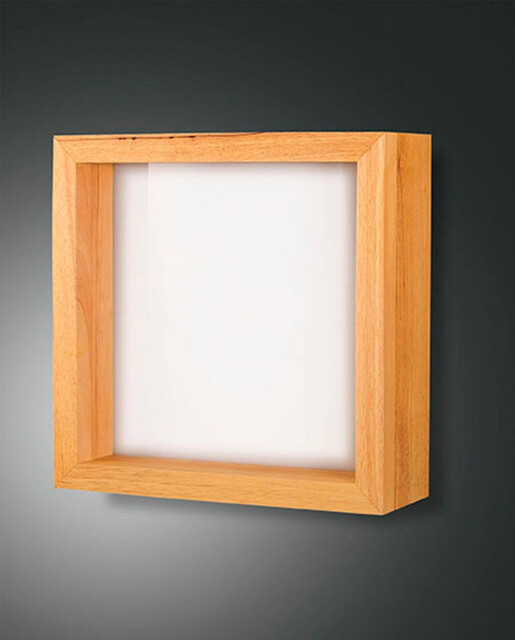 Window Integrated LED Wall Light Oak Glass
