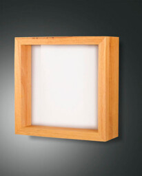 Window Integrated LED Wall Light Oak Glass