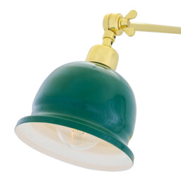 Nico Poster Light, Polished Brass, Racing Green Shade - thumbnail 5