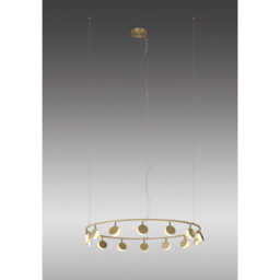 Shell 14 Light Pendant, Round, 60W LED, 3000K, 3180lm, Gold, 3yrs Warranty - thumbnail 2