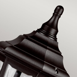 Kinsale 1 Light Outdoor Coastal Post Lantern Black IP44, E27 - thumbnail 2