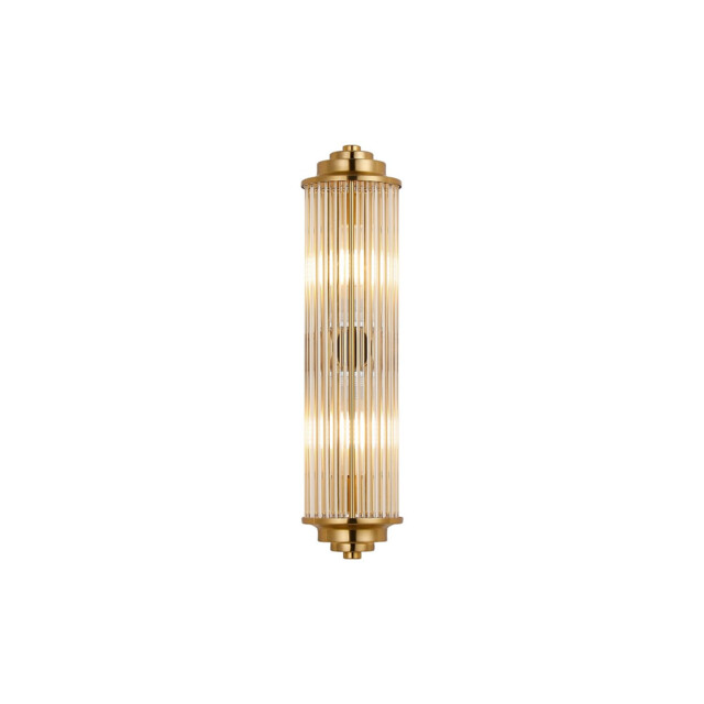 Fairport 2 Light Glass Rod Wall, G9, IP44, Gold/Clear Glass Rods - image 1
