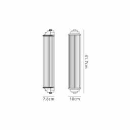 Fairport 2 Light Glass Rod Wall, G9, IP44, Gold/Clear Glass Rods - thumbnail 2
