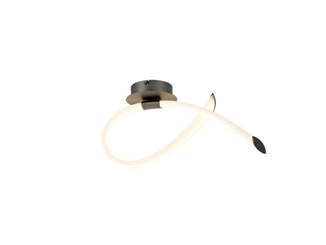 Armonia Wall Lamp Loop, Dimmable, 18W LED, 3000K, 1350lm, Titanium, Frosted Acrylic - image 1