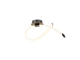Armonia Wall Lamp Loop, Dimmable, 18W LED, 3000K, 1350lm, Titanium, Frosted Acrylic - thumbnail 1