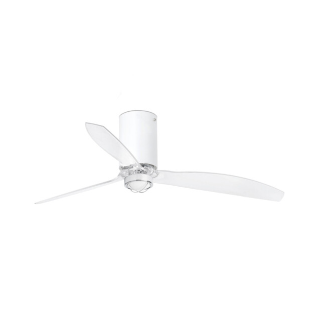 Mini-Tube LED Matt White, Transparent Ceiling Fan with DC Motor, 3000K - image 1