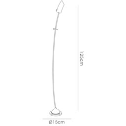Lucia Floor Lamp In-Line Dimmer G9 Polished Chrome, NOT LED/CFL Compatible - thumbnail 3