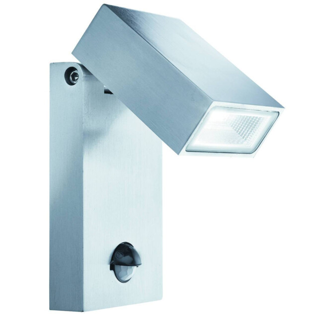 LED Outdoor Wall Light Stainless Steel with Motion Sensor IP44 - image 1