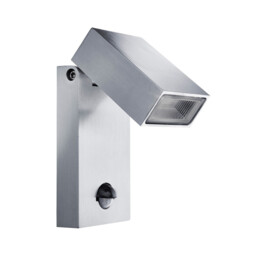 LED Outdoor Wall Light Stainless Steel with Motion Sensor IP44 - thumbnail 2