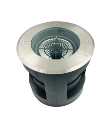 Zambelis 16cm Outdoor Recessed Ground Light Stainless Steel LED 3000K IP67