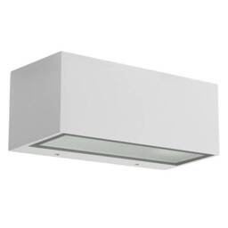 Nemesis Aluminium 1 Light Outdoor Wall Light White IP54, E27 - thumbnail 1