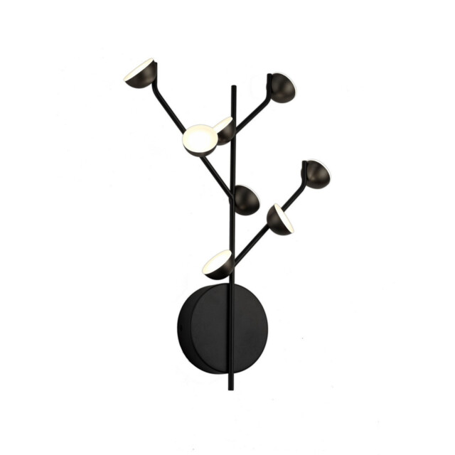 Adn 8 Light Wall Lamp, 24W LED, 3000K, 1600lm, Black, 3yrs Warranty - image 1