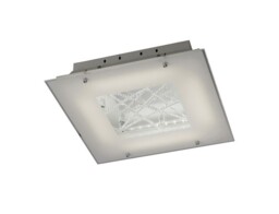 Felix Flush Ceiling 16W LED 3600K Polished Chrome, Crystal