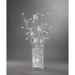 (DH) Koil Table Lamp 4 Light G4 Aluminium/White/Crystal, NOT LED/CFL Compatible - thumbnail 2