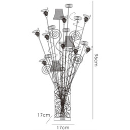 (DH) Koil Table Lamp 4 Light G4 Aluminium/White/Crystal, NOT LED/CFL Compatible - thumbnail 3
