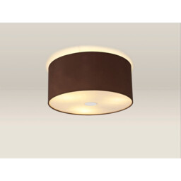 Baymont Polished Chrome 3 Light E27 Flush Ceiling With 40cm x 18cm Dual Faux Silk Shade Cocoa/Grecian Bronze - thumbnail 2