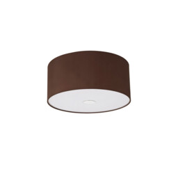 Baymont Polished Chrome 3 Light E27 Flush Ceiling With 40cm x 18cm Dual Faux Silk Shade Cocoa/Grecian Bronze - thumbnail 5
