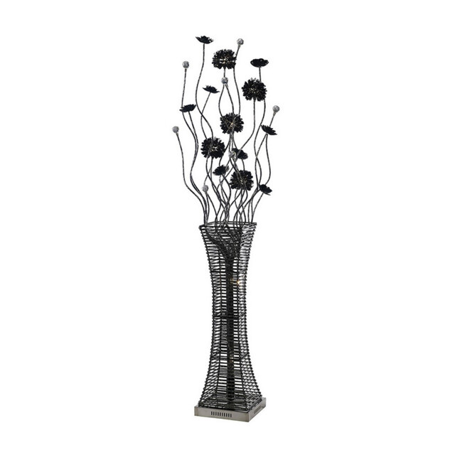 (DH) Majella Floor Lamp 7 Light G4 Polished Chrome/Black/Crystal, NOT LED/CFL Compatible - image 1