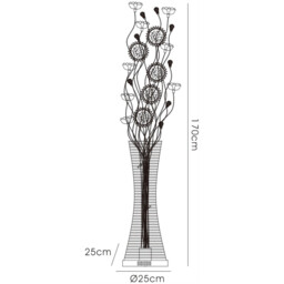 (DH) Majella Floor Lamp 7 Light G4 Polished Chrome/Black/Crystal, NOT LED/CFL Compatible - thumbnail 3