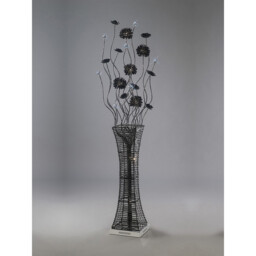 (DH) Majella Floor Lamp 7 Light G4 Polished Chrome/Black/Crystal, NOT LED/CFL Compatible - thumbnail 2