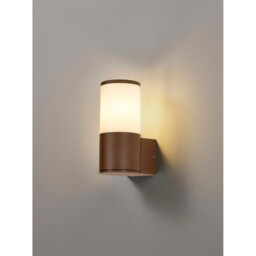 Kirkwood Outdoor Wall Lamp E27, IP54, Matt Brown, Opal - thumbnail 3