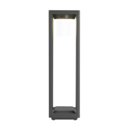 Bow LED Outdoor Bollard Urban grey, Opal, Warm-White 3000K, IP44 - thumbnail 3