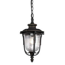 Luverne 1 Light Outdoor Ceiling Chain Lantern Rubbed Bronze, E27