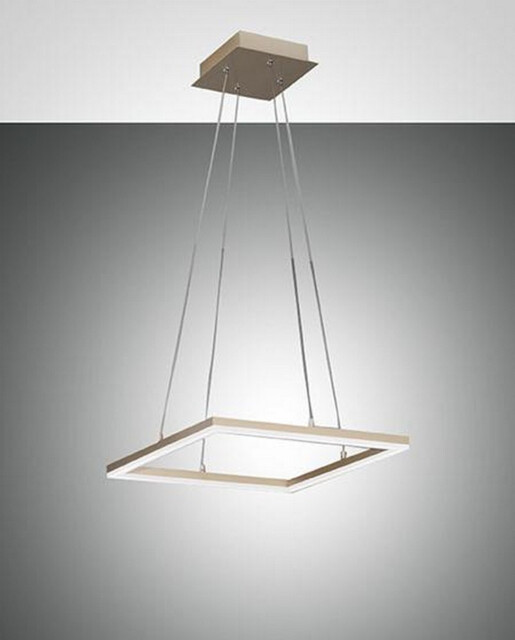 Bard LED Integrated Pendant Ceiling Light Light Gold Matt Glass