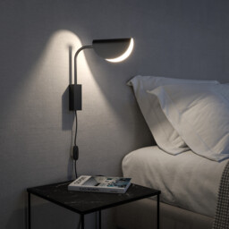 Mollis Modern Wall Lamp Black, Acrylic Shade - thumbnail 3