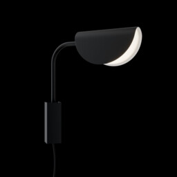 Mollis Modern Wall Lamp Black, Acrylic Shade - thumbnail 2