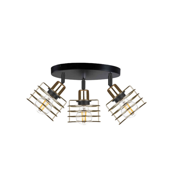 Viva Ceiling Spotlight Clusters Gold, 35cm, 3x E27