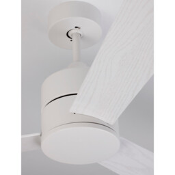 Axel Ceiling Fan White Aluminium, White, Oak Plywood - thumbnail 5